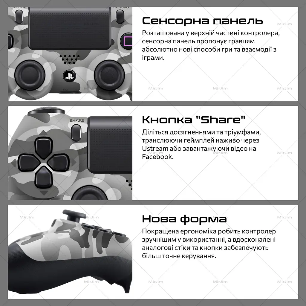 Бездротовий геймпад Sony PlayStation/PC DualShock 4 Green Camo - фото 3