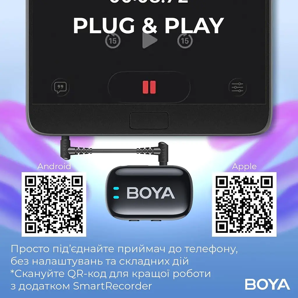 Мікрофон Boya mini-18 TRS for camera Black (mini-18) - фото 12