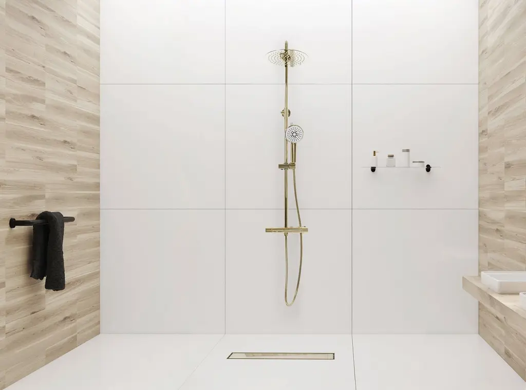Душовий канал Rea Pure Neo mirror gold pro 90 см REA-G5602 - фото 6