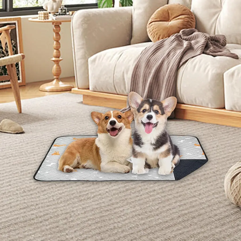 Багаторазова пелюшка Derby Washable Reusable Dog Pee Pad PM002-2 Light Grey 100х150 см - фото 5