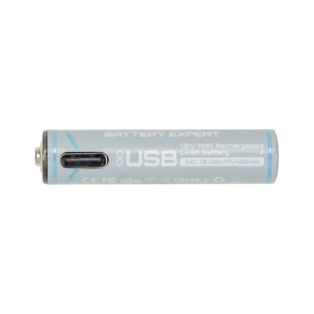 Аккумулятор Beston AAA USB Type-C 400mah 1.5V Li-ion * 4 (3AC-18/AA620272) - фото 3