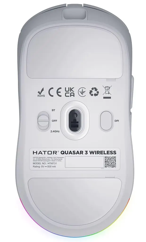 Миша HATOR Quasar 3 Wireless White (HTM731) - фото 2