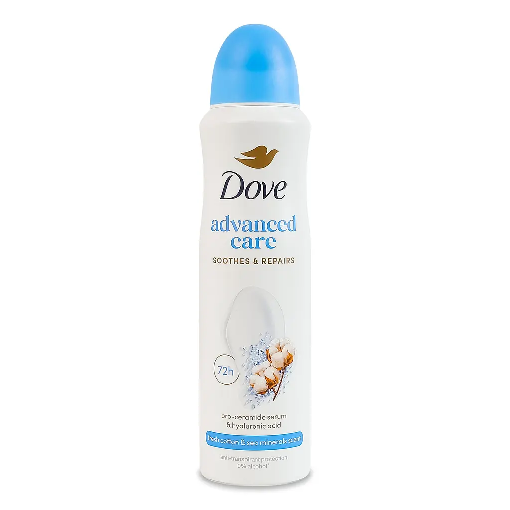 Антиперспірант Dove Advanced Care 72H Fresh Cotton Deodorant 150 мл - фото 2