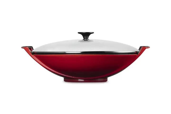 Сковорода-вок Le Creuset Wok 36 см червона 25304360600460 - фото 2