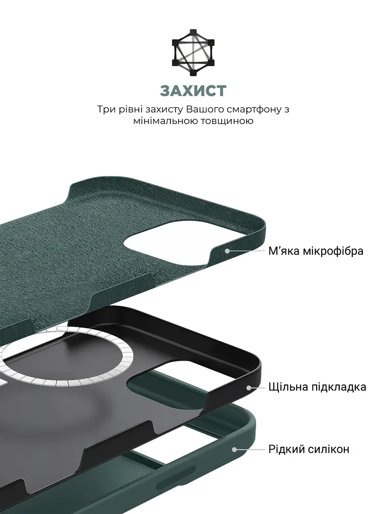 Чохол ArmorStandart ICON2 MagSafe для Apple iPhone 16 Pro Max Lake Green - фото 6