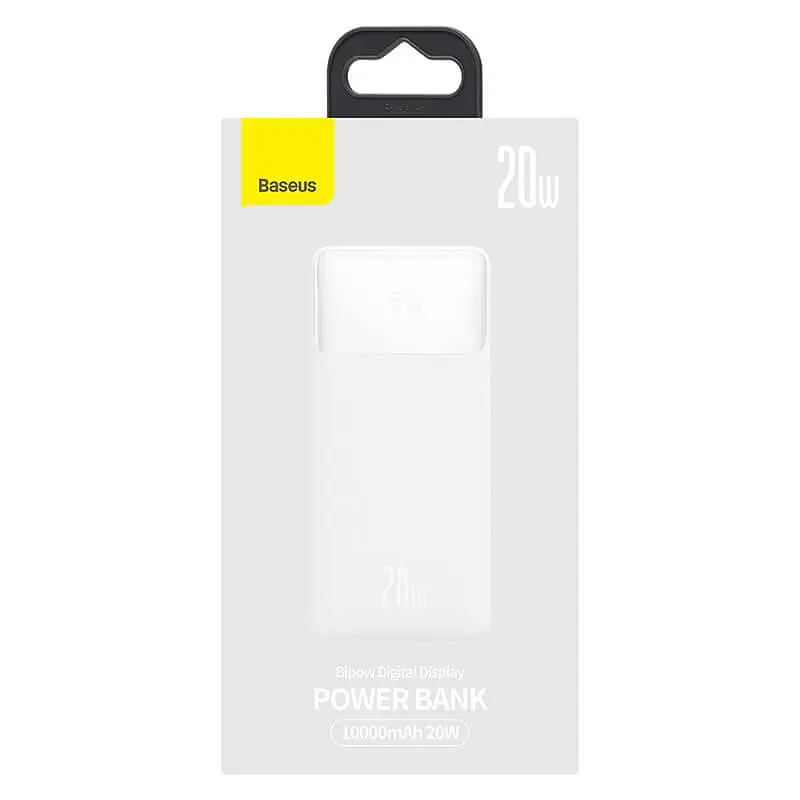 УМБ Baseus Bipow Digital Display Power bank 10000mAh 20W (PPDML-L02) белая - фото 2