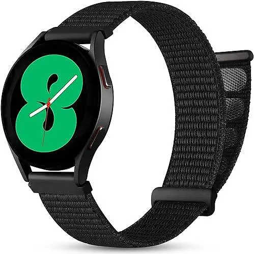 Ремінець нейлоновий на липучці BeWatch для Samsung Galaxy Watch 4/5/6 Black (101139.4UW) - фото 6