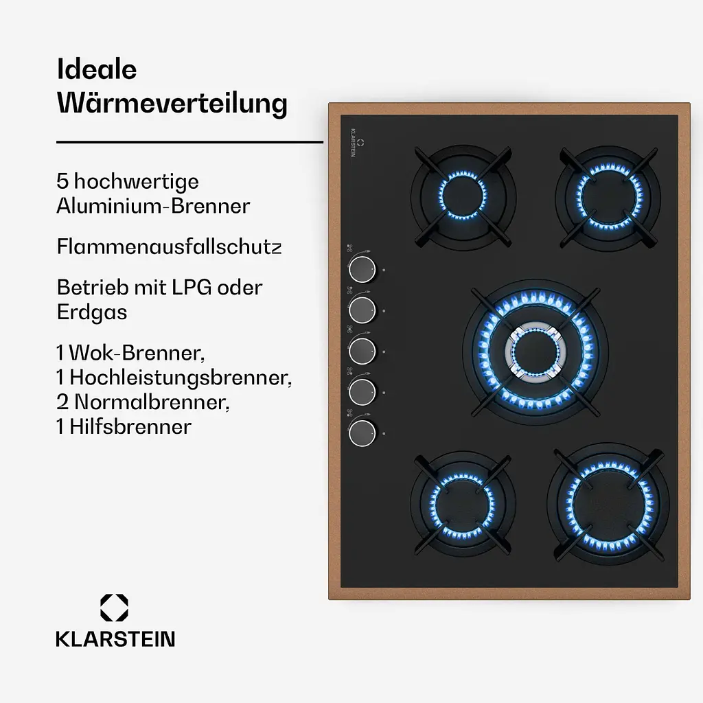 Варильна поверхня газова Klarstein Klarstein Lumiflame (10046710) - фото 3