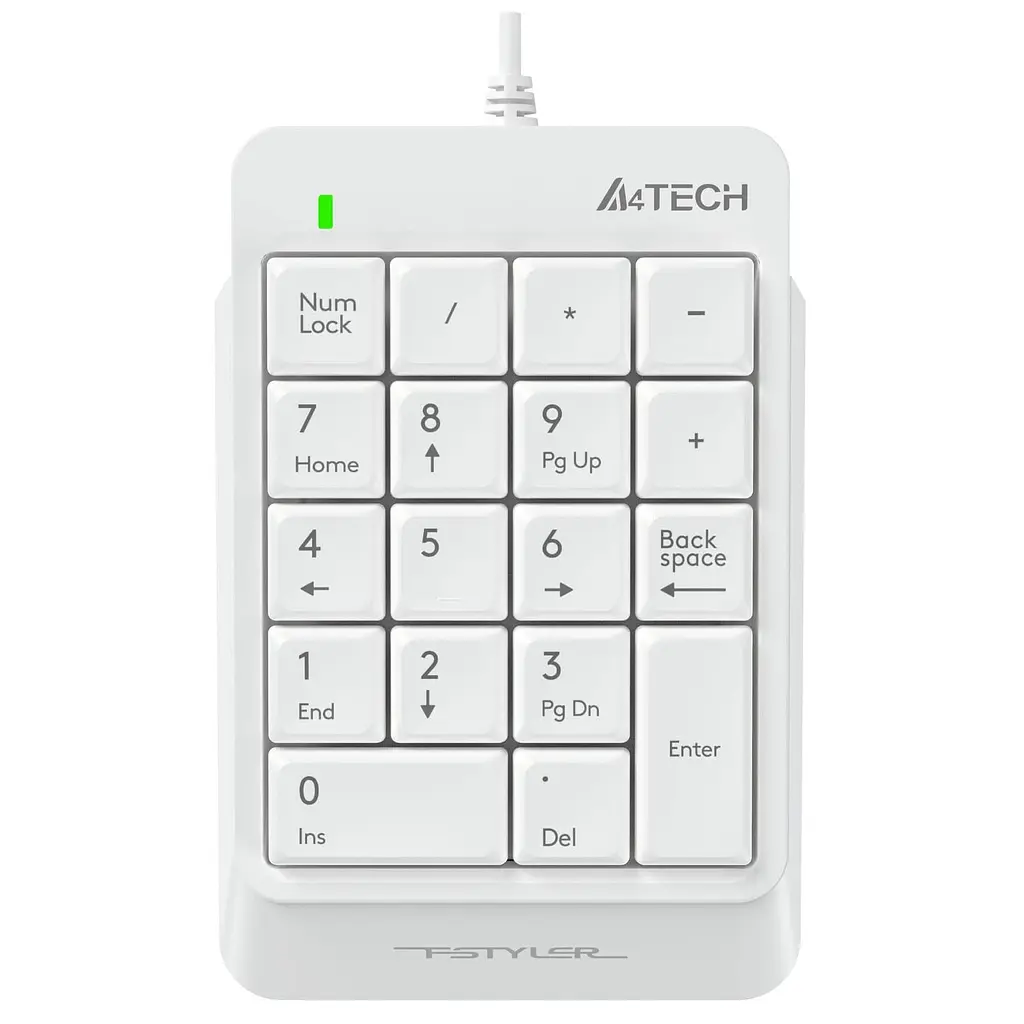 Клавіатура A4Tech Fstyler FK13P USB White (Numpad) (FK13P (White))