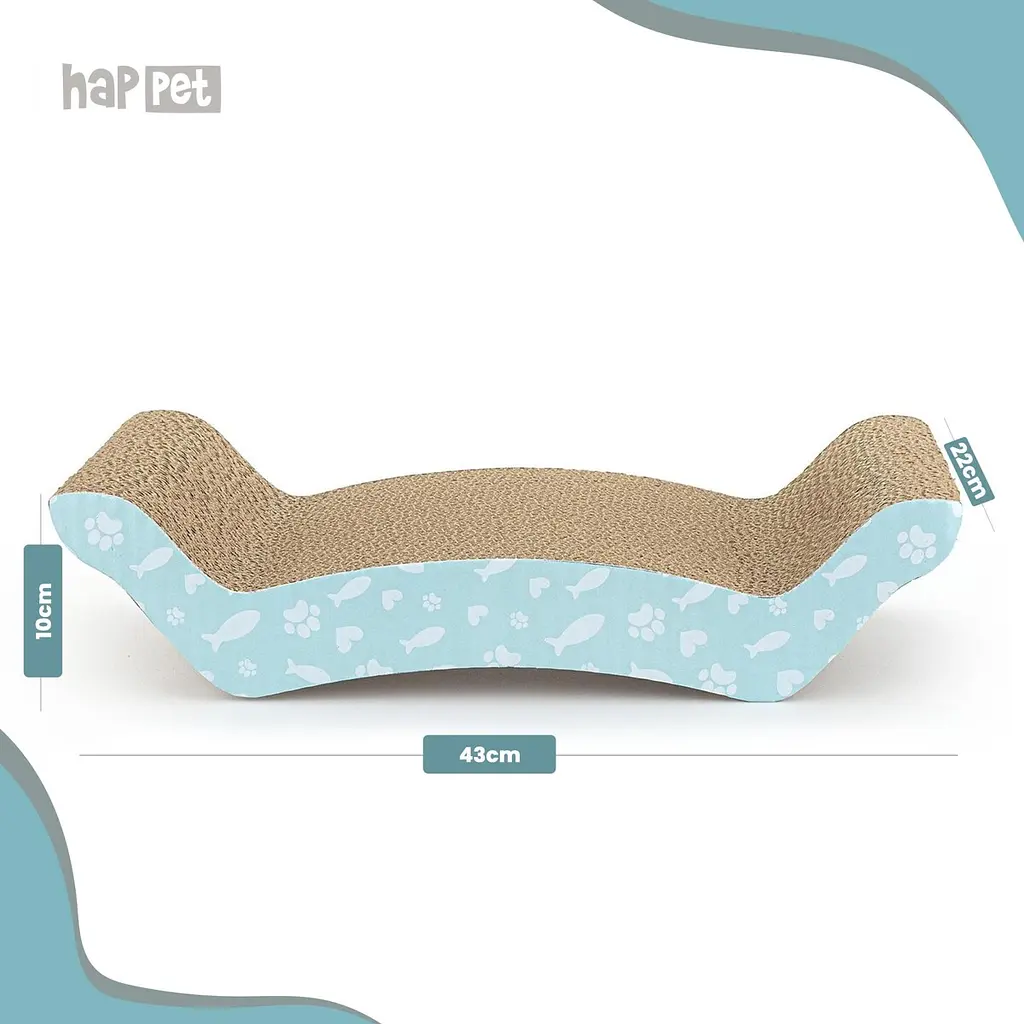 Happet Картонна кігтеточка "ZAZU"+Котяча м'ята, 43x10x22 см (DK05) - фото 2