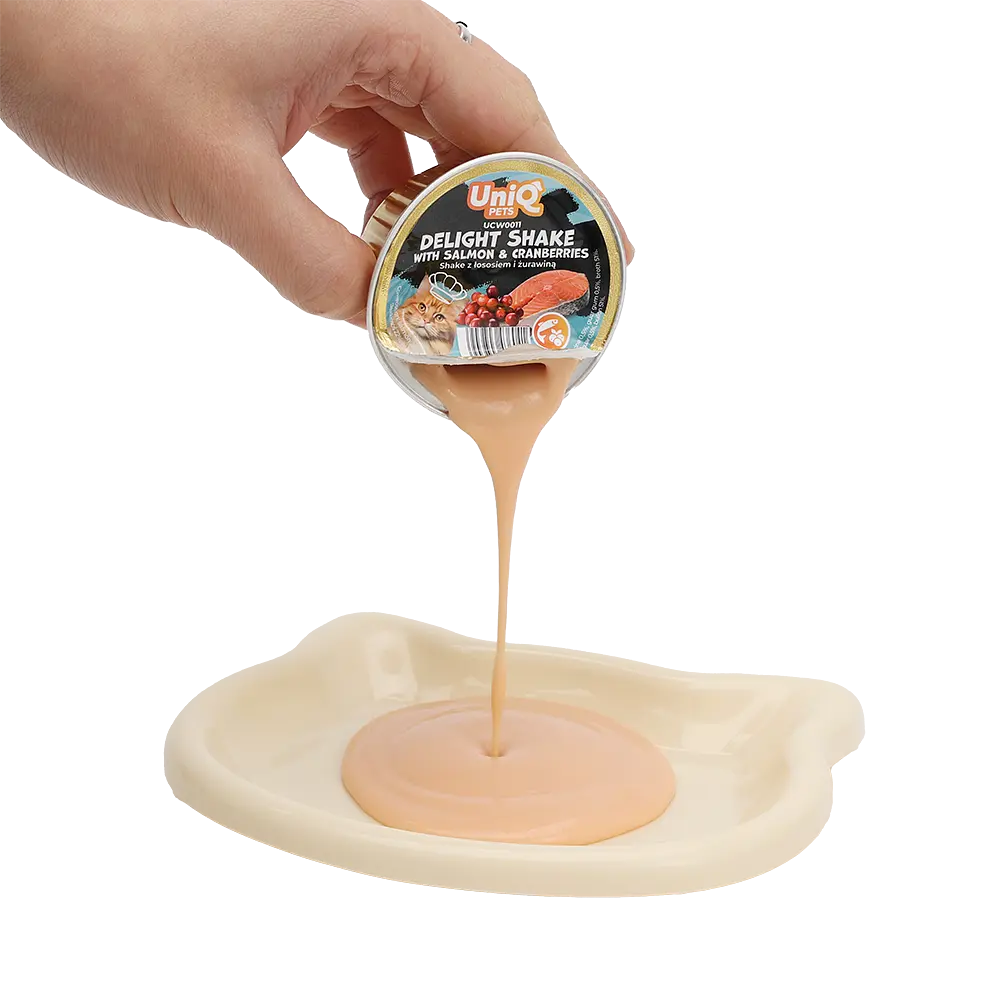 Кремовий вологий корм для кішок UNIQ PETS CAT WET FOOD DELIGHT SHAKE з лососем та журавлиною, 60 г - фото 8
