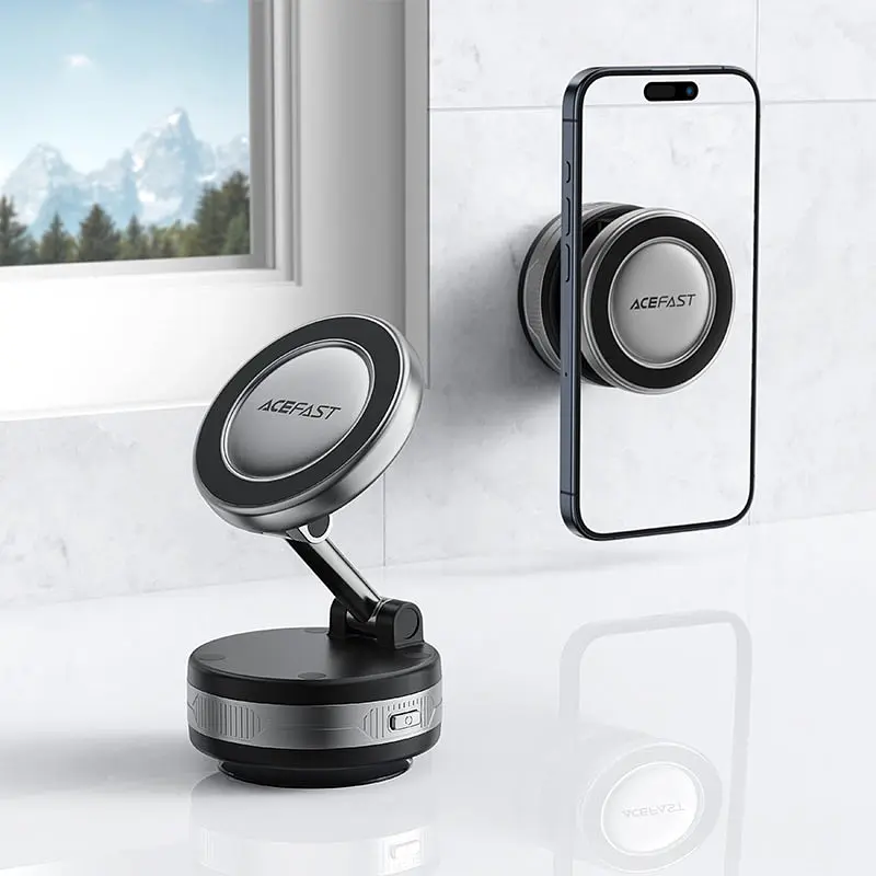 Тримач для смартфона Acefast E30 Electric Suction cup metal grey - фото 7