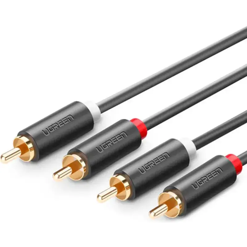 Кабель мультимедійний 2xRCA M to 2xRCA M 3.0m AV104 black Ugreen (10519) - фото 3