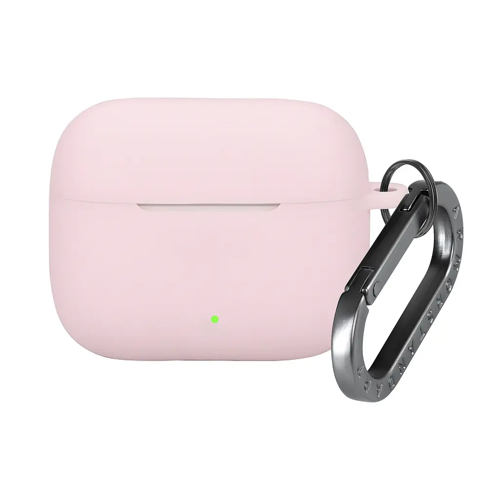 Силіконовий чохол для навушників OPPO Enco Buds3 Pro, Hang Case, рожевий, ультратонкий захисний кейс товщиною 2 мм, захист від подряпин, пилу та ударів, компактний, з карабіном для кріплення, ArmorStandart (ARM86804)
