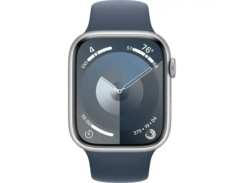 Смарт-годинник Apple Watch Series 9 GPS + Cellular 41mm Silver Alu. Case w. Storm Blue S.Band - S/M (MRHV3) - фото 2