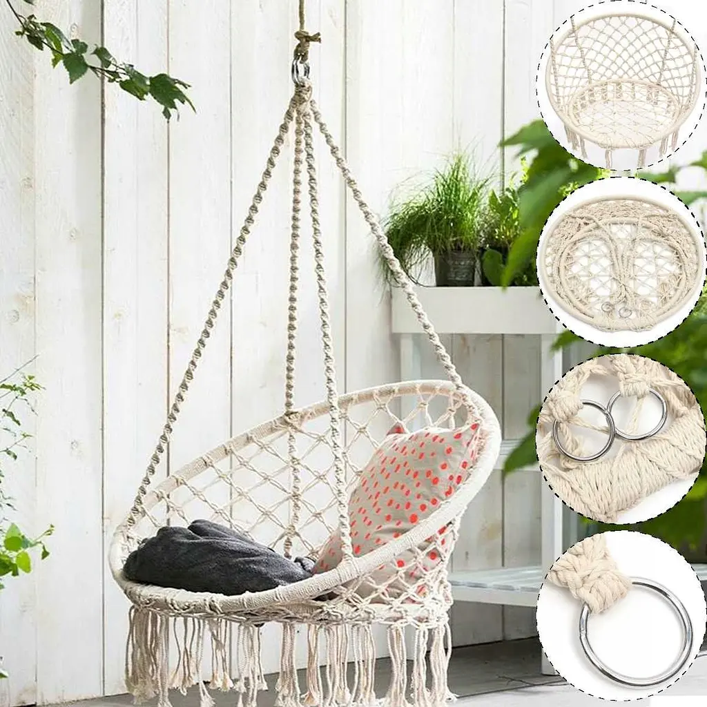 Садова гойдалка-гамак GardenLine Beige - фото 8