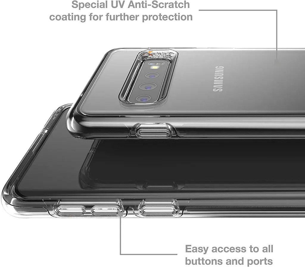 Оригінальний прозорий чохол для Samsung Galaxy S10 Plus (G975) GEAR4 Piccadilly D3O Black Протиударний - фото 3