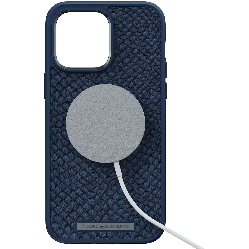 Чехол-накладка Njord Salmon Leather MagSafe Case Blue для iPhone 14 Pro Max (NA44SL01) - фото 6