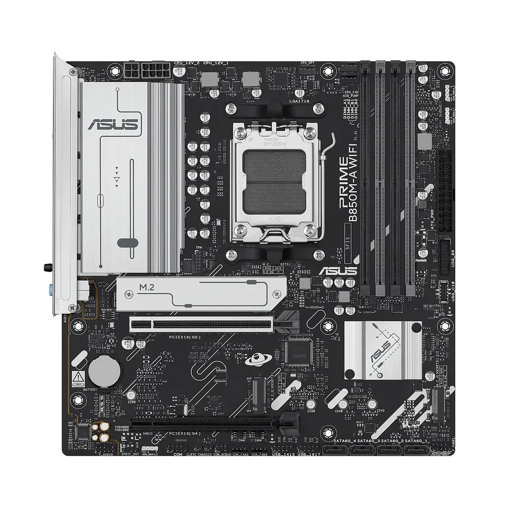 Материнcька плата PRIME B850M-A WIFI sAM5 B850 4xDDR5 M.2 HDMI DP Wi-Fi BT mATX Asus teh0019082 - фото 2