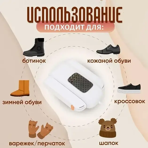 Сушарка для рукавичок та взуття No Brand Shoes Dryer (2078175063) - фото 6