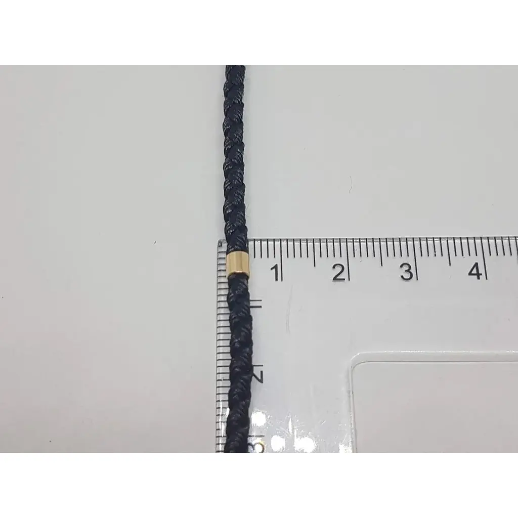 Ювелирный шелковый шнурок Империя золота с золотыми вставками. ПК101.2И 55 - фото 4