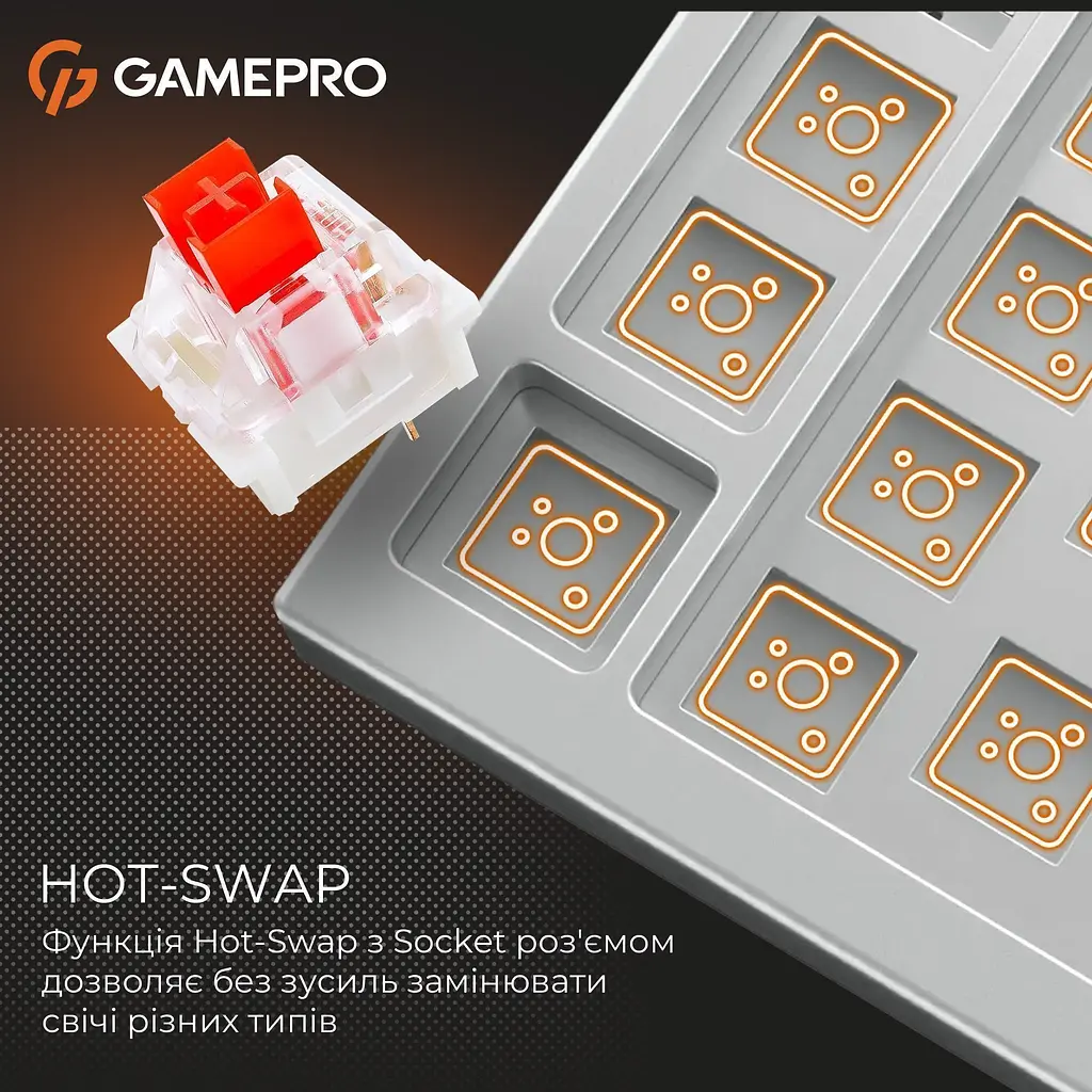 Клавіатура GamePro Genesis Warden MK160BL [140415] - фото 12