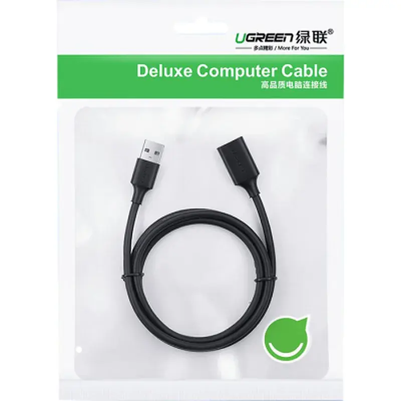 Дата кабель USB 3.0 AM/AF 0.5m US129 black Ugreen (30125) - фото 2