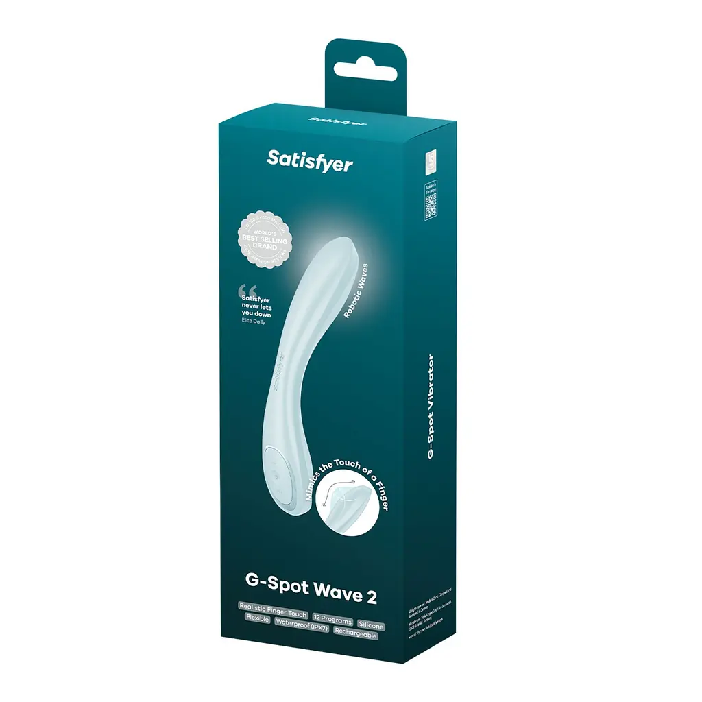 Вибратор Satisfyer G-Spot Wave 2 Ice Blue, имитирует ласки пальцем - фото 6
