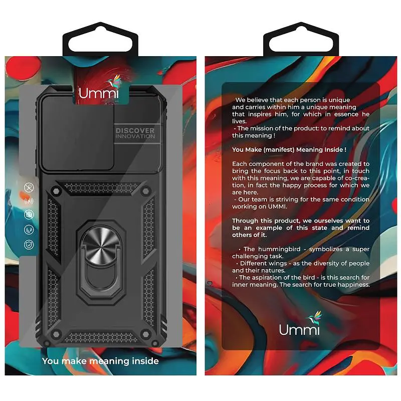 Чохол Ummi Camshield Serge Ring для Xiaomi Redmi 15C (Global) / Poco C85 (Global) Чорний / Black - фото 3