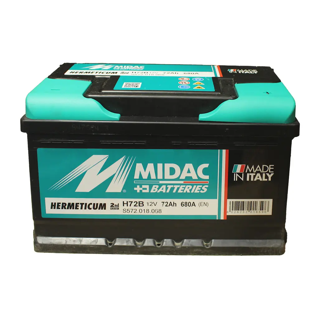 Аккумулятор 6СТ-72 MIDAC HERMETICUM 12V, 72Ah (-/+) низкий евро, EN680А - фото 2