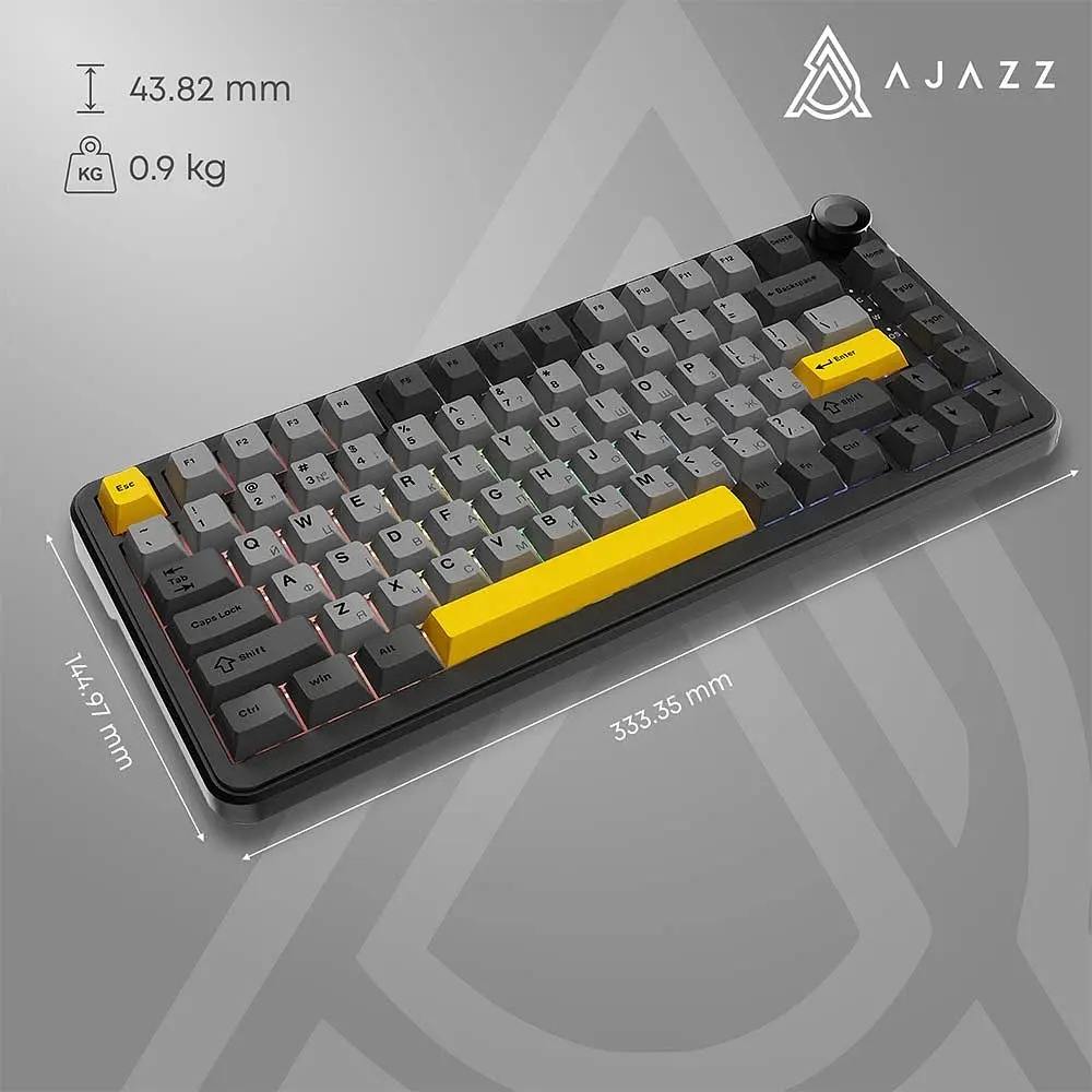 Bluetooth Клавіатура Ajazz AK820 MAX PLUS Daydream Switch Wireless/Bluetooth/USB Black (AK820MAX-DD-BGY) UA - фото 2