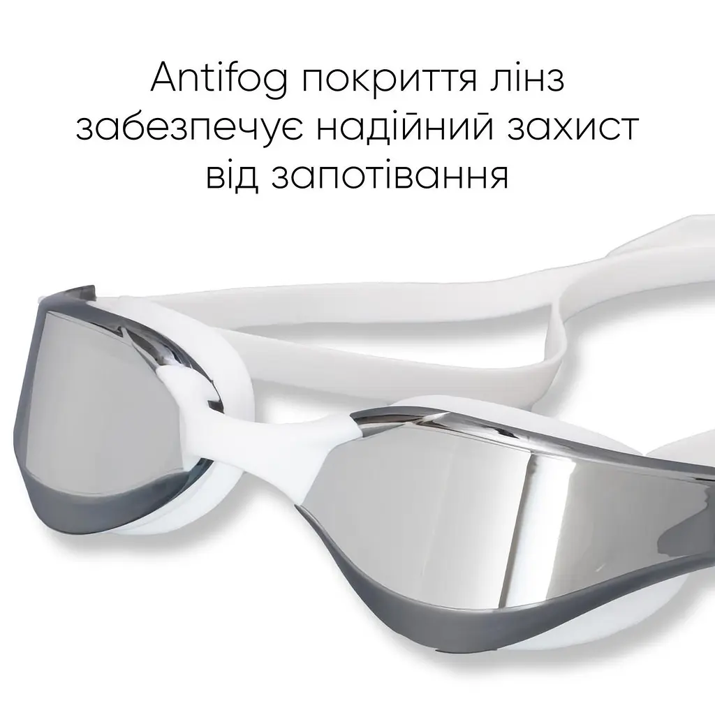 Очки для плавания Renvo Alat Pro Уни Anti-fog Белый Серый OSFM (2SG610-0302) - фото 6