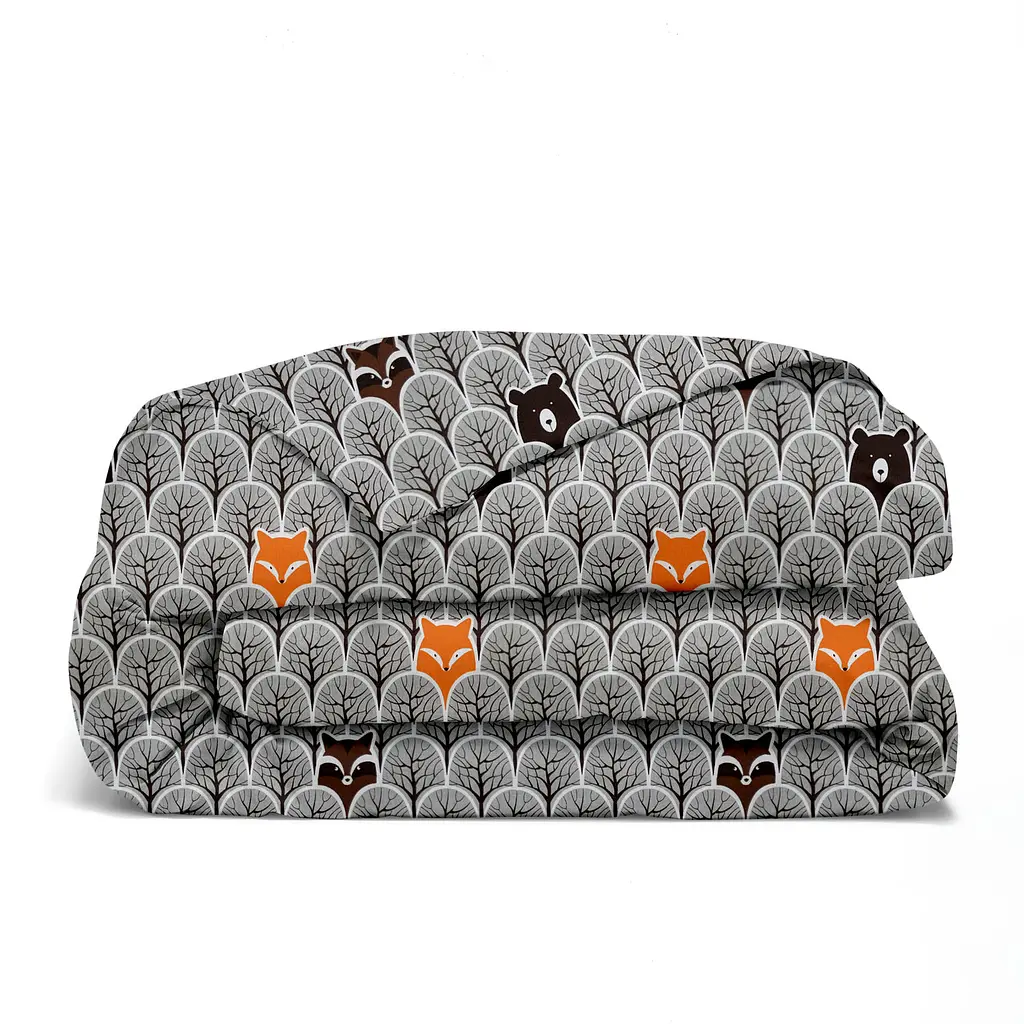 Дитяча постіль Cosas Wood Animals без простирадла 110х140 см (BearsWoodGrey_140_2) - фото 4