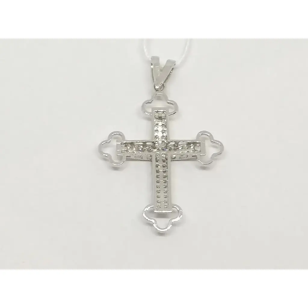 Золотий хрестик Favoritum з фіанітами. 711045_2Б - фото 3