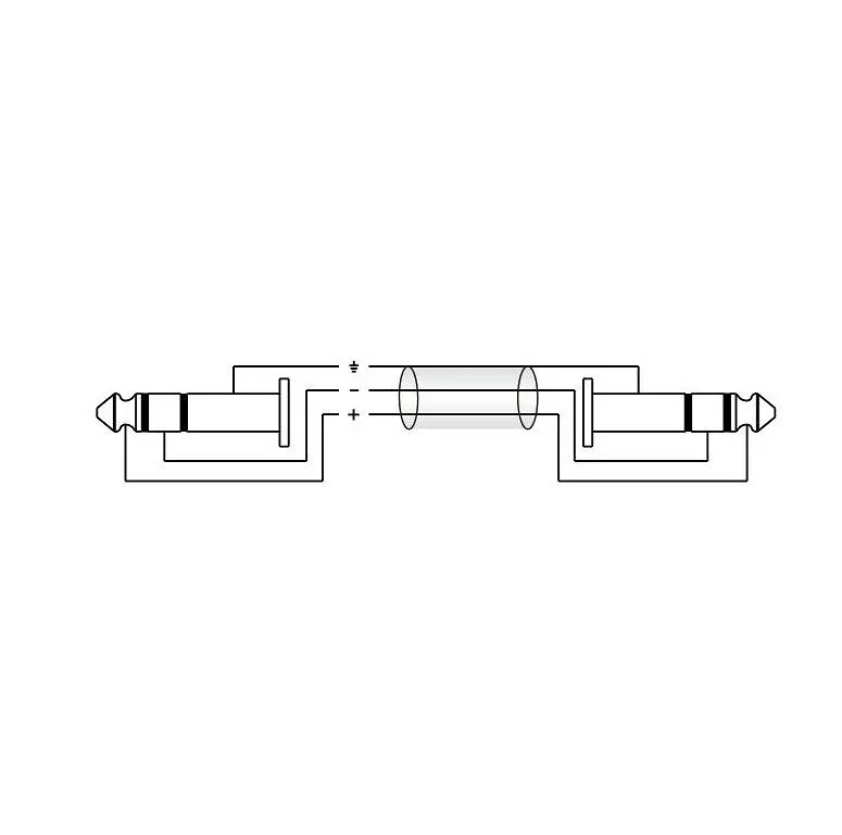 Балансный аудио кабель Jack 6.3 stereo — Jack 6.3 stereo Roxtone SMJ-J200-L1 1м - фото 2