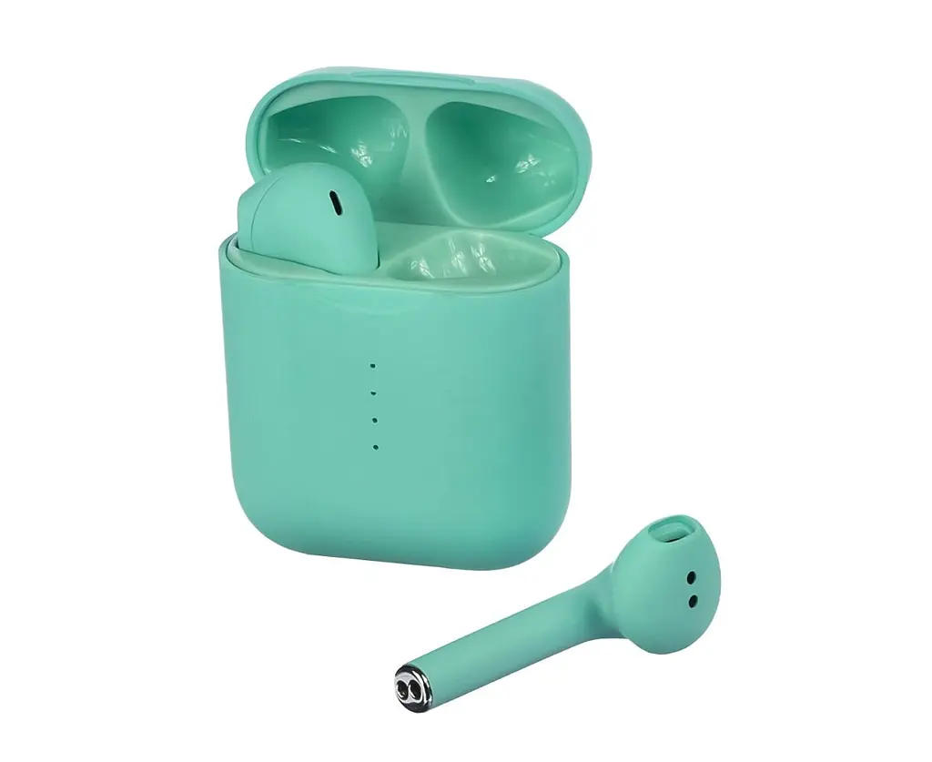 Беспроводные наушники V8 TWS бирюзовые - фото 2