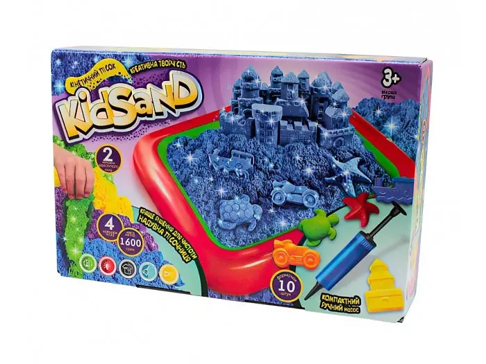 Набір для творчості Кінетичний пісок KidSand, Danko Toys, 4 кольори - фото 3