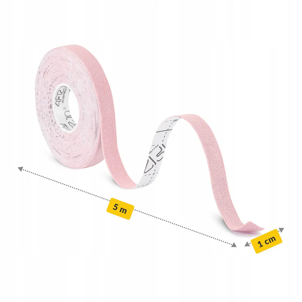 Стрічка кінезіологічна (кінезіо тейп) 4FIZJO 1 см x 5 м Light Pink (P-5905973400794) - фото 4