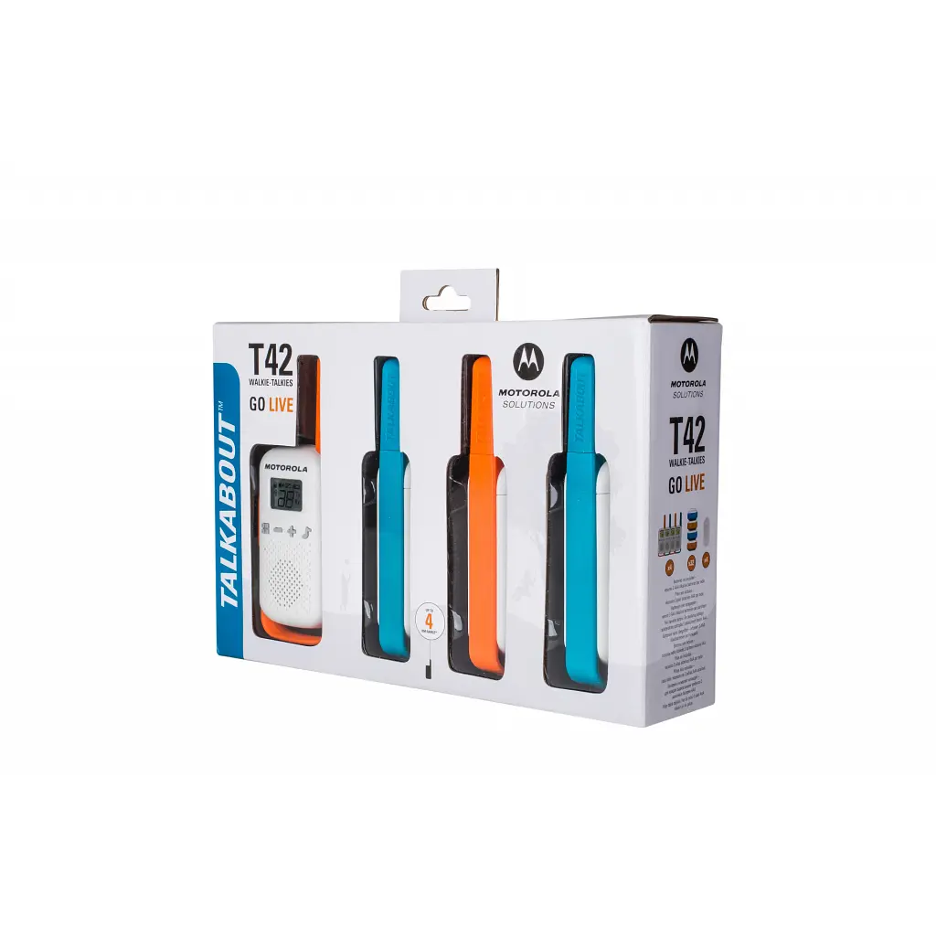 Портативна рація Motorola TALKABOUT T42 Quad Pack (B4P00811MDKMAQ) - фото 4