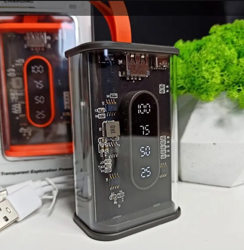 Портативний повербанк No Brand Power Bank 10000 mAh Сірий (2104618814) - фото 5