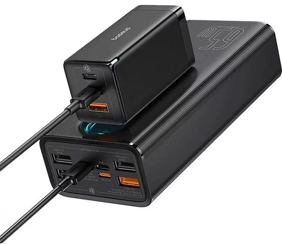 Внешний аккумулятор (павербанк) Baseus Amblight Digital Display 26800mAh 65w Black (P10022402113-00) - фото 5