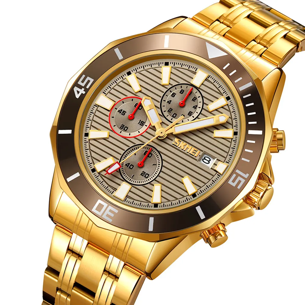 Чоловічий наручний годинник 9335GDGY Gold-Grey Skmei acs0030901 - фото 2