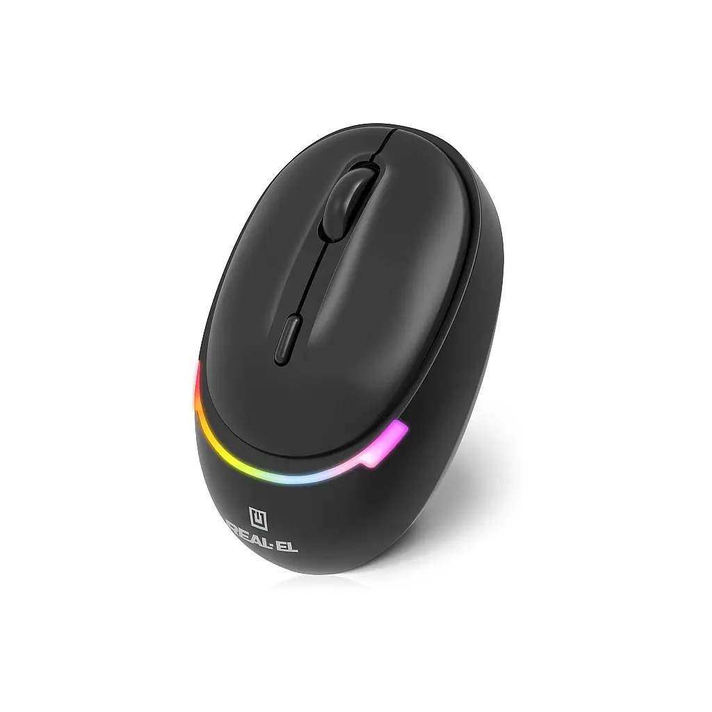 Мишка REAL-EL RM-440W Wireless/Bluetooth Black (EL123200045) - фото 3