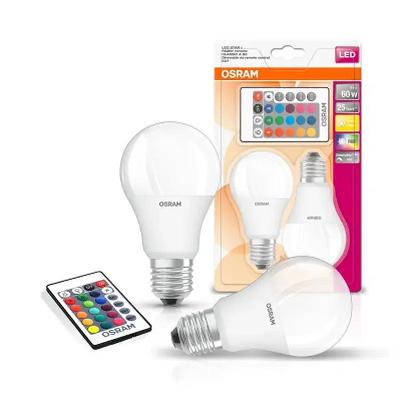 Лампочка Osram LED A60 9W 806Lm 2700К+RGB E27 (4058075430891) - фото 3
