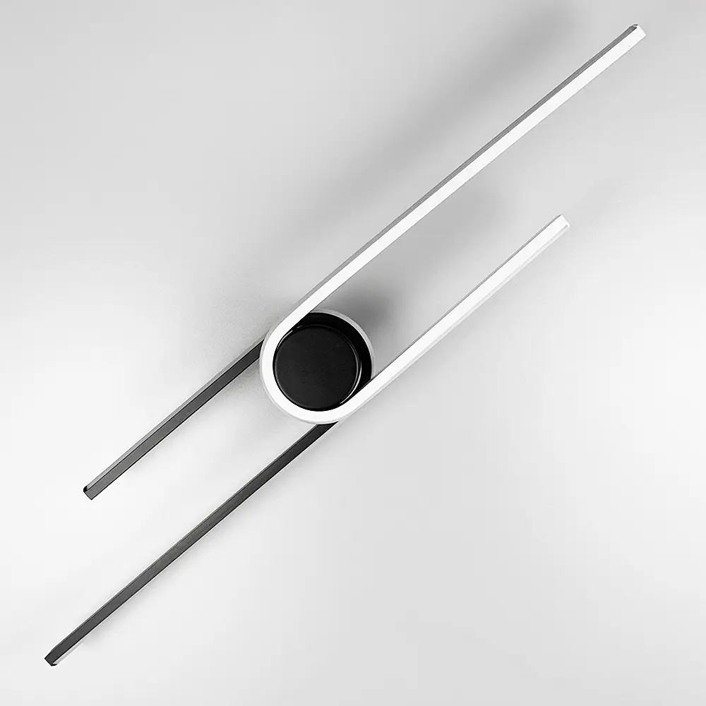 Настінний LED світильник білий з чорним Line F WM 30-800 BK - фото 4