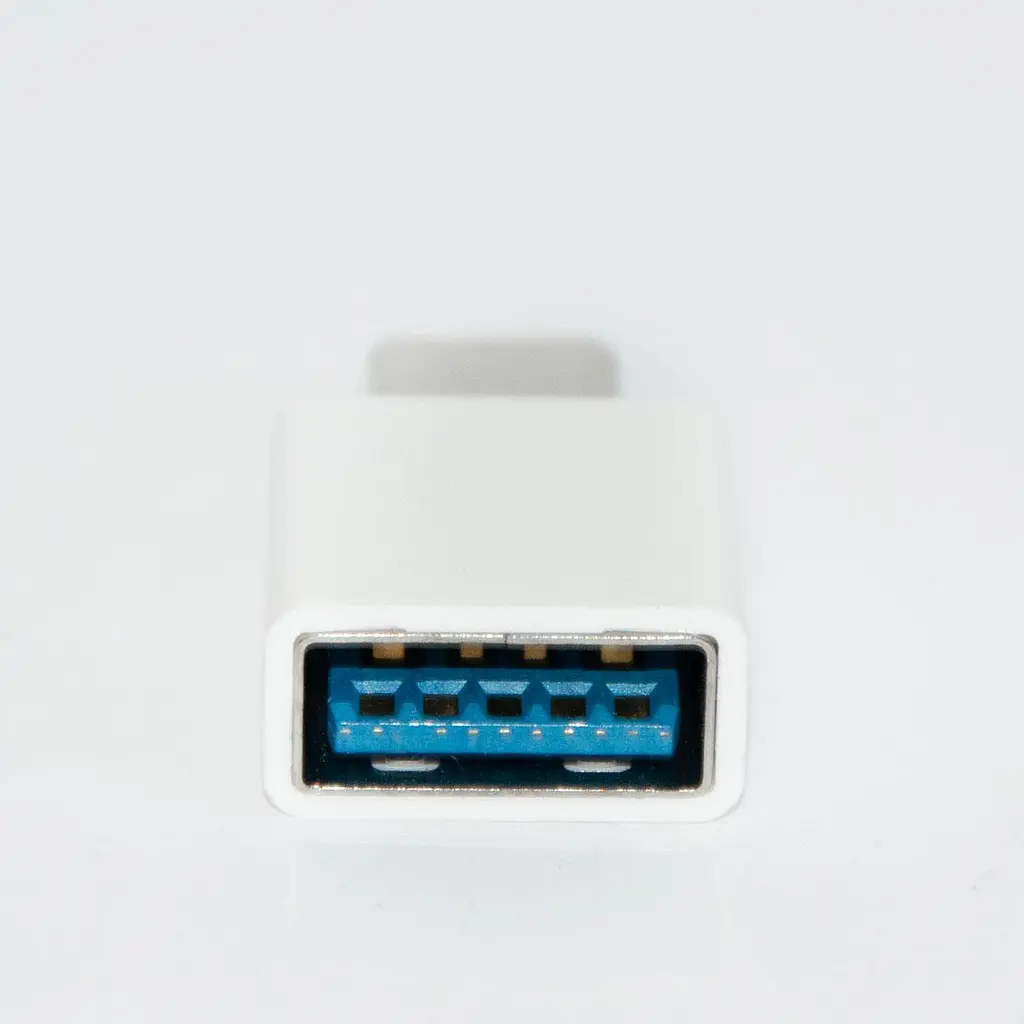 Перехідник OTG адаптер з USB на Type-C білий, універсальний конектор для флешки - фото 6