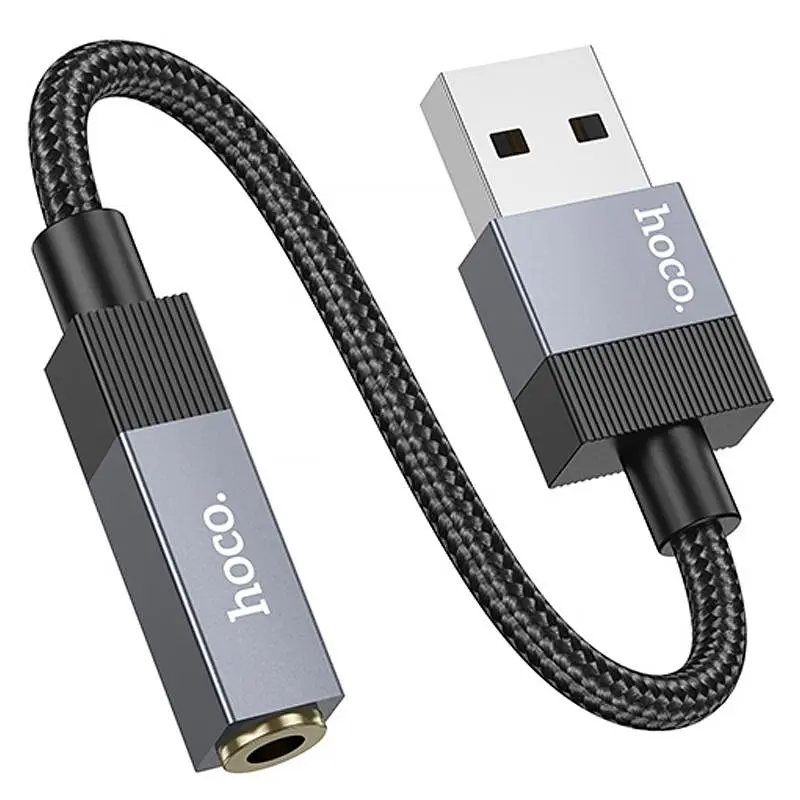 Переходник Hoco UPA32D Clever USB-C на 3,5 мм черный - фото 5