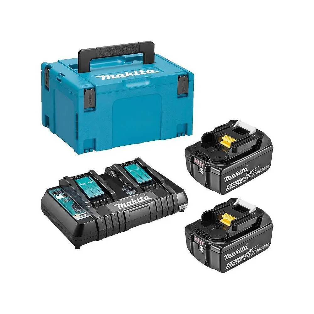 Набір акумуляторів BL1850B (2 шт) та зарядний пристрій для продукції Makita LXT (197629-2)