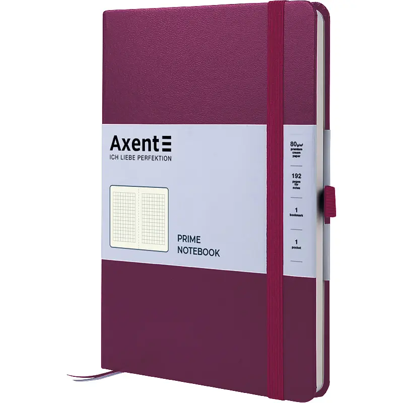 Книга записна Axent Partner Prime A5 в клітинку 96 аркушів винна (8305-46-A) - фото 2