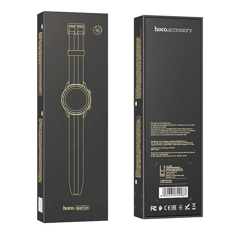 Розумний годинник Smart Watch Hoco Y2 з магнітною зарядкою (Black) - фото 10